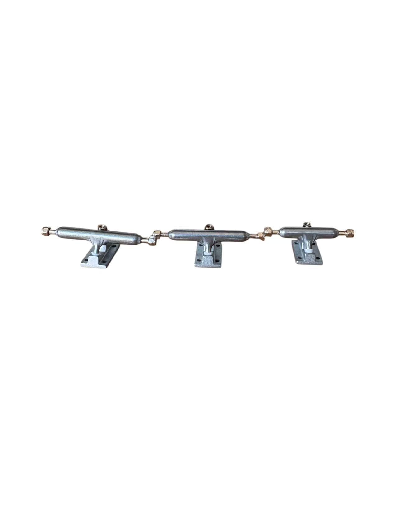 LEEFAI Pro Fingerboard Trucks G5, Raw Metal Color, Regular Kingpin, 2 Trucks with Hardware (32mm)