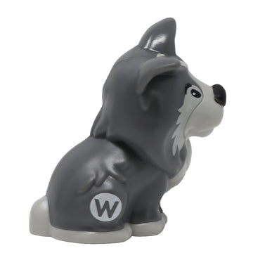 Fisher-Price Replacement Part for Collectible Little People Alphabet Fun Zoo Safari Farm Playset JGR92 - Replacement Letter W Gray Wolf Figure