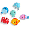 Fisher-Price™ Ocean Pal Floats Bath Toys, 6-Piece Floating Ocean Animal Bath Toy Set for Babies & Toddlers 6M+, No Water Trapping Design