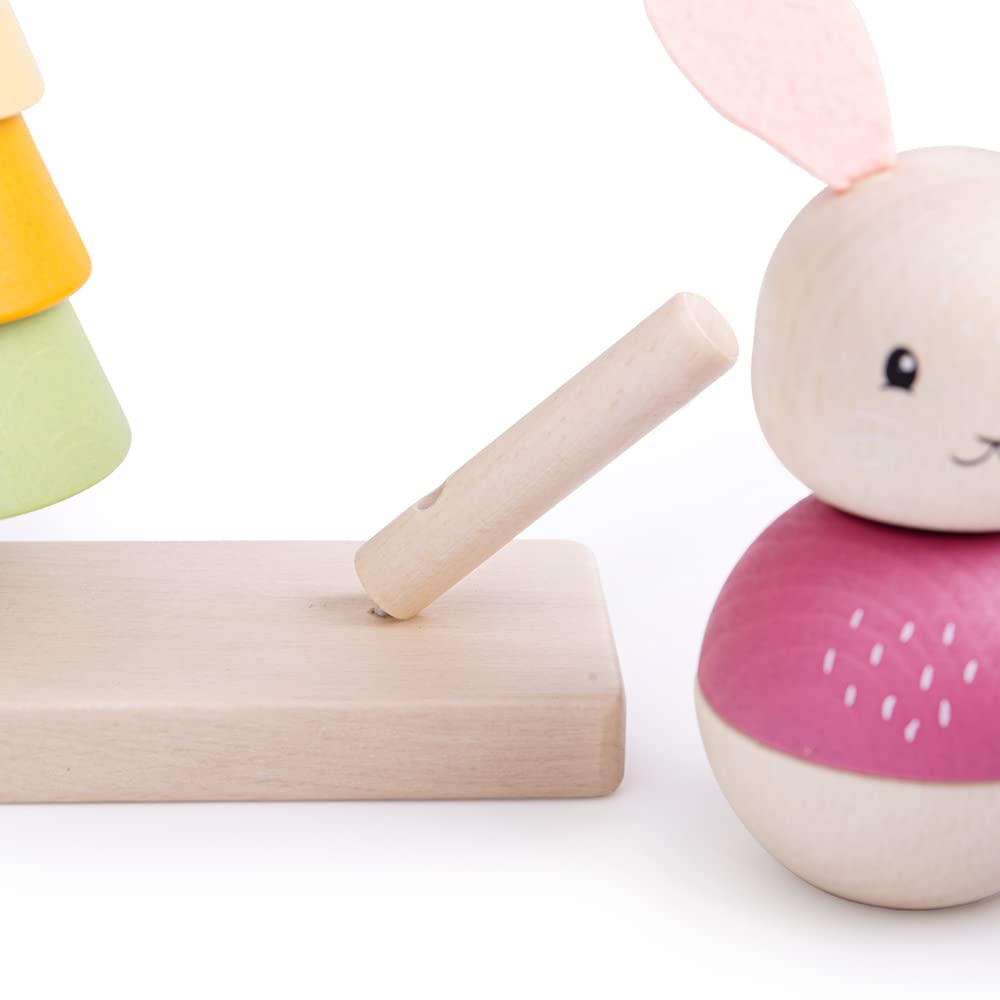 Bigjigs Toys, FSC® Certified Forest Stacking Toy, Wooden Toys, Wooden Stacking Toy, Baby Toys, Toddler Toys, Baby Wooden Toys, Montessori Toys