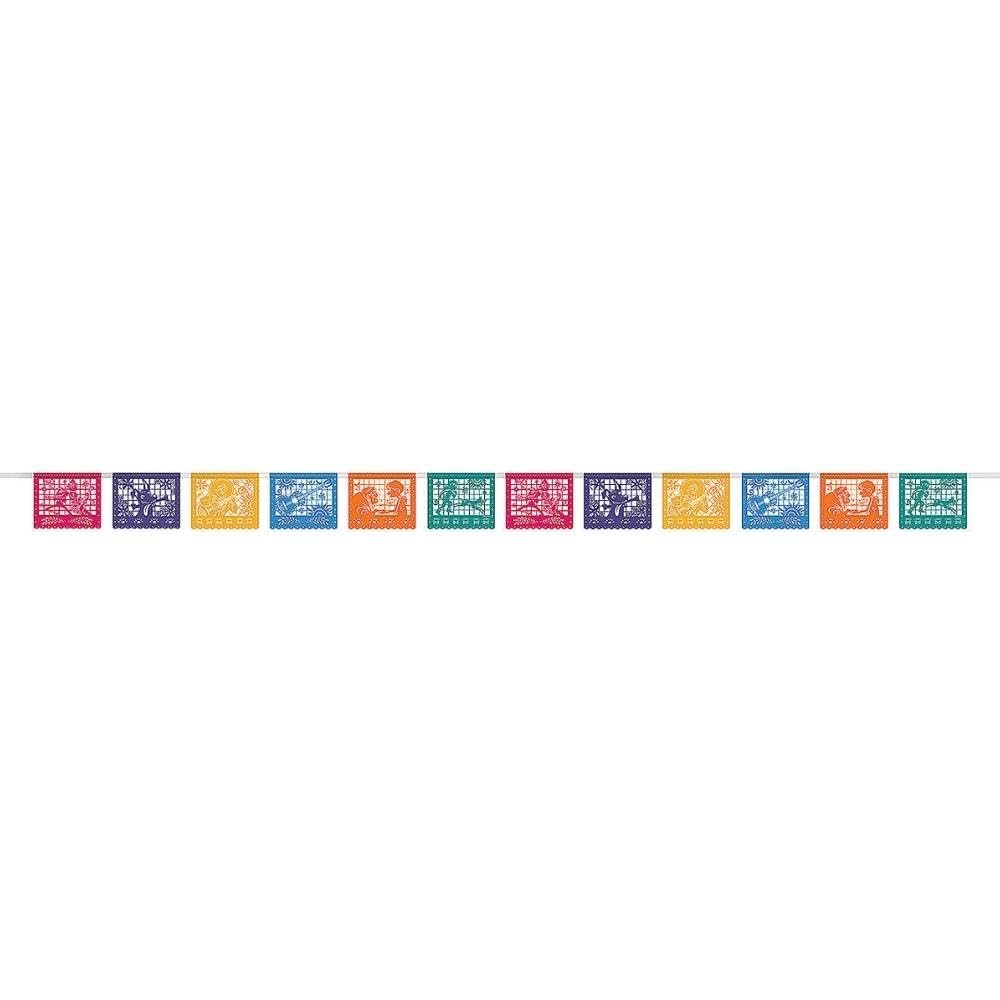Unique Disney Coco Party Block Banner (8 Ft.) - Multicolor Paper, Perfect for Celebrations - 1 Pc.