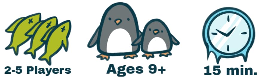 Left Justified Frozen Shinies - A Clever Little Card Game About Penguins - Game Night Fun for Kids, Teens, Adults, Families, and Friends - Boys and