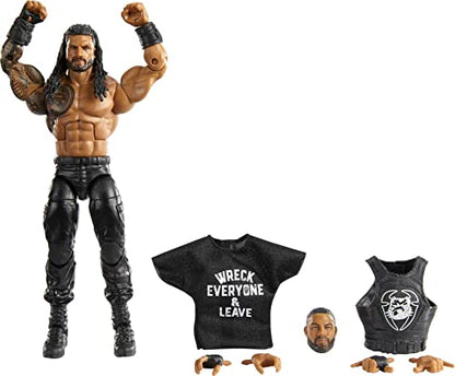 WWE MATTEL Top Picks Elite Roman Reigns 6-inch Action Figure with Deluxe Articulation for Pose and Play, Life-like Detail, Authentic Ring Gear &