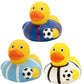 The Dreidel Company Soccer Rubber Duck Toy Sports Duckies for Kids, Bath Birthday Gifts Baby Showers Classroom Summer Beach and Pool Activity, 2"
