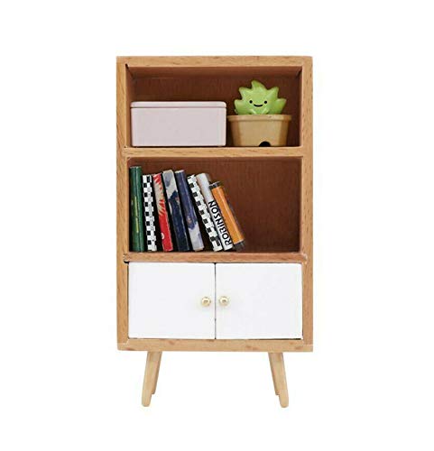 EatingBiting 1:12 Dollhouse Miniature Furniture Wooden Furniture Bookcase Sideboard Cabinet Shelf Bookshelf Storage Bookcase Storage Shelves Organizer