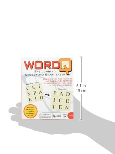 Continuum Games Word Q - Jumbled Crossword Puzzle Game with 40 Challenges - Brain Teaser Word Game for Kids & Adults, Solo Play, Educational Gift