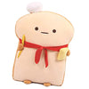 OUKEYI 18.9'' Toast Baguette Plush Pillow, Bread Shape Plush Toy Hugging Pillow with Red Scarf,Soft Toast Food Sofa Cushion for Home Decor,Funny Gift