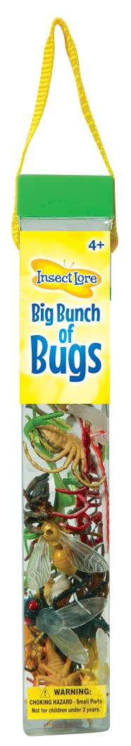 Plastic Bug Toys - 18 Colorful Giant Insect Figures - By Insect Lore