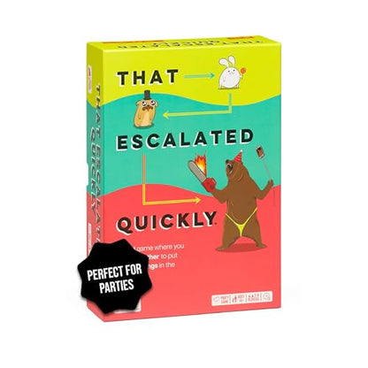 That Escalated Quickly by Exploding Kittens, 2-8 Players - Ages 10+ - 15 Minutes to Play - Hilarious Cooperative Card Game for Family Game Night