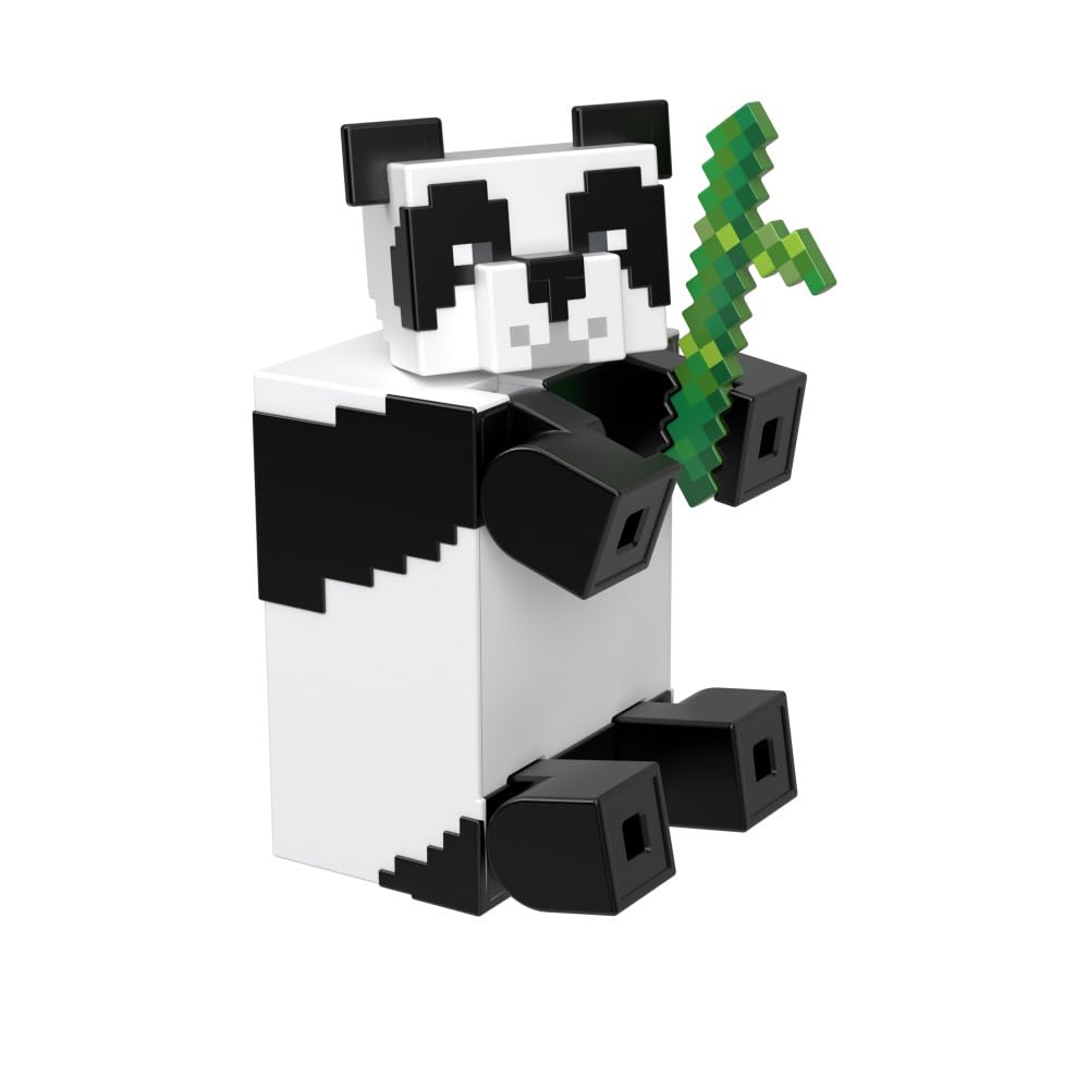 Minecraft Vanilla Action Figure Cartographer Jungle and Panda 3.25" Pack for Kids Ages 6 and Up
