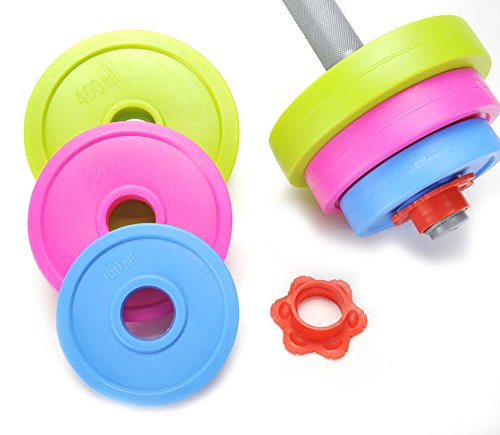 PowerTRC Fun and Colorful Dumbbell for Kids - Adjustable Weights - Fill Weights with Water or Sand - Beach Toys