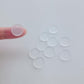 Keproving 10 Pcs Pool Cue Ferrule & Tip Pads, Acrylic Repair Spare Parts, Professional Billiard Accessories for Competition and Daily Use (Clear)