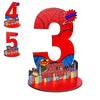 JHGCVX Spider 3rd Birthday Number Sign Centerpiece, Spider Theme 3rd Number Stand Sign, Wooden Table Decoration Photo Props for Spider 3rd Birthday