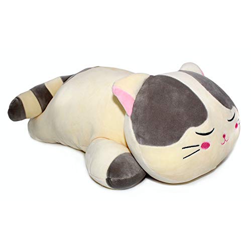 Vintoys Very Soft Cat Big Hugging Pillow Plush Kitten Kitty Stuffed Animals Gray 23.5"