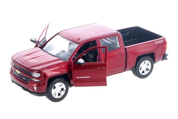 Motormax 2017 1/27 Scale Chevrolet Silverado 1500 Crew Cab Pickup Truck diecast Model