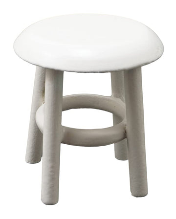 Dollhouse White Miniature Stool
