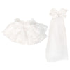 niannyyhouse 20cm Plush Doll Clothes White Lace Wedding Dress Headdress Loose 8in Doll Accessories