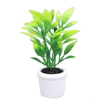 Green 1/12 Miniature Plants Dollhouse Decoration Accessories, DIY Doll House Kit