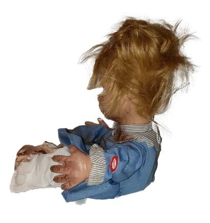 Morris Costumes Creepy Crying Doll Baby Ugly Haunted Doll Animatronics Spooky Decor Scary Halloween Decorations Indoor, Scary Haunted House Dolls