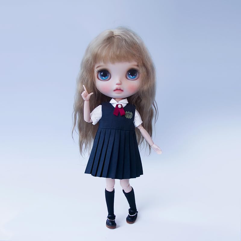 XiDonDon BJD Doll Clothes Shirt Vest Skirt for Blyth Ymy Licca Azones Ob24 Ob27 Doll Accessories Toys (Set3)(Only Clothes)