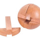 Handmade Wooden Puzzle Magic Ball Brain Teasers Toy Big Wooden Ball Lock Logic Puzzle Intelligence Game Sphere Puzzles for Adults Kids