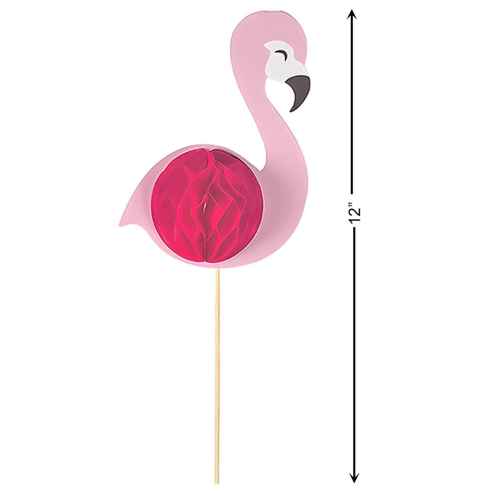 Flamingo Honeycomb Centerpiece - Party Decor - 3 Pieces