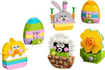 LEGO Easter Decorations - 312-Piece Spring Building Set with Bunny, Chick, Sheep, Daffodil & Colorful Eggs, Seasonal Holiday Decor Toy Gift for Kids