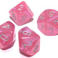 Borealis Pink/Silver Luminary Set of Ten d10s