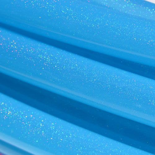 5/8" Adult Polypro Hula Hoop | Performance and Dance Hoop (Blue Glitter, 28 Inch Diameter)