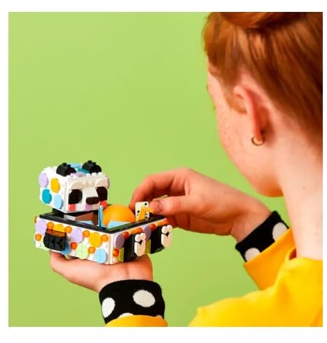 LEGO DOTS Cute Panda Tray 41959 Toy Crafts Set, DIY Jewelry Box, Desk Tidy or Storage Trays, Personalisable Animal Gift Idea for Kids Age 6 Plus