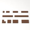 100 Piece Brown Building Tiles Bulk Assortment Pack, Tiles Accessories for Building with 10 Size, Compatible with Lego Parts and Pieces