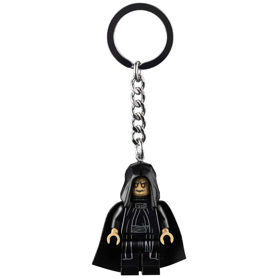 LEGO Star Wars Emperor Palpatine Minifigure Keyring 854289, Black, Small