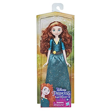 Disney Princess Royal Shimmer Merida Doll, Fashion Doll with Skirt and Accessories, Toy for Kids Ages 3 and Up