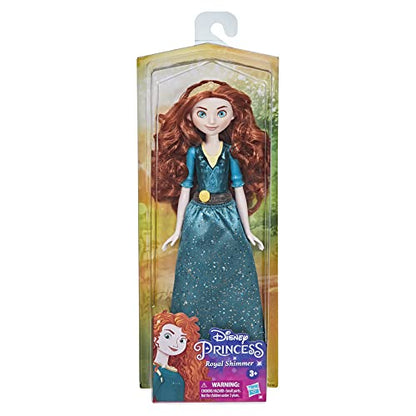 Disney Princess Royal Shimmer Merida Doll, Fashion Doll with Skirt and Accessories, Toy for Kids Ages 3 and Up