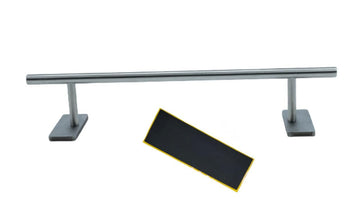 LEEFAI Fingerboard Rail Obstacles 28x5.5cm -Stainless Steel Finger Mini Skateboard Round Rail for Your Fingerboard ramps and Park