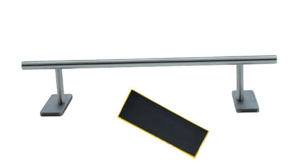 LEEFAI Fingerboard Rail Obstacles 28x5.5cm -Stainless Steel Finger Mini Skateboard Round Rail for Your Fingerboard ramps and Park