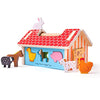 Bigjigs Toys, Shape Sorter, Wooden Farm Toys for 2 Year Olds, Childs Farm Toy