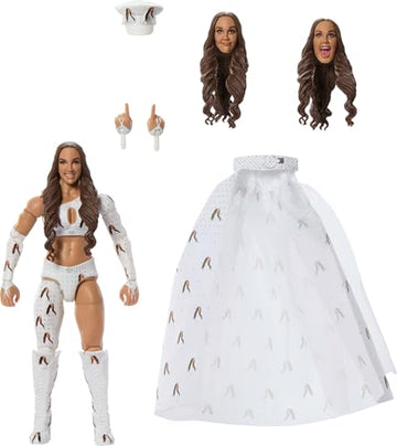 Mattel WWE Ultimate Edition Action Figure & Accessories Set, Chelsea Green 6-inch Collectible with Swappable Heads & Hands, 30 Articulation Points