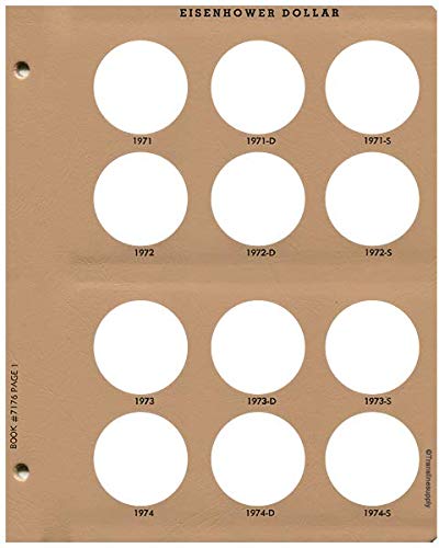 Dansco Eisenhower Dollars Coin Album 1971 - 1978 #7176
