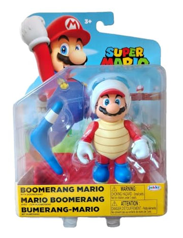 Super Mario 4" Figures Boomerang Mario with Boomerang