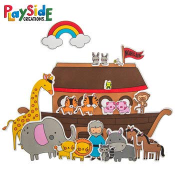VBS Sunday School Kids' Noah's Ark Scene Foam Craft Kit - 120 Piece - Makes 6