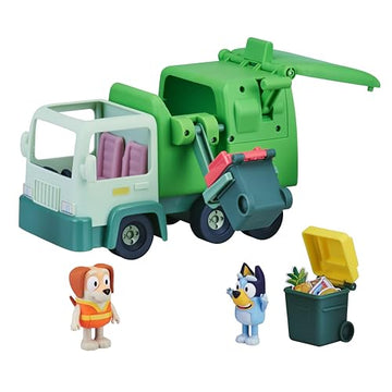 Bluey Garbage Truck - 2.5" Bluey and Bin Man poseable Figures with Playset, Multicolor