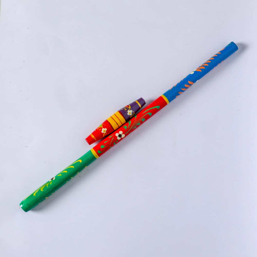 Desi Favors Traditional Gilli Danda Game Kit- Multicolor Indian Outdoor Game Set