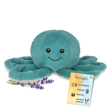 Octopus - Microwavable & Weighted Plush Stuffed Animal - Heated Plushie for Warmth - Cute, Soft, Cozy Toy for Adults & Children (Boys, Girls