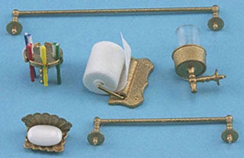 Melody Jane Dolls Houses Dollhouse Miniature Chrysnbon Bath Accessories Set