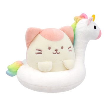 Anirollz Stuffed Animal Plush Toy - 6" Small Floatie Doll |Soft, Squishy, Warm, Cute, Comfort, Safe | Birthday Pillow with Kawaii Kitty Cat on Unicorn
