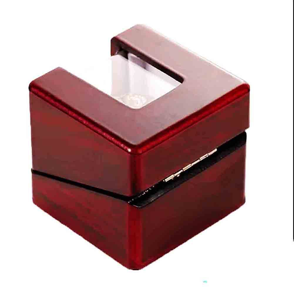NW Championship Ring Display Case Single Box Real Wood |Single Stand 1 Slot| Gift for Sports Fans