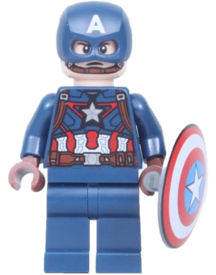 LEGO Superheroes: Captain America Minifigure with Shield and Jetpack 6+
