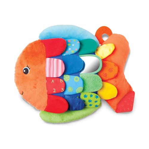 Melissa & Doug K’s Kids, Flip Fish Stuffed Animal, Soft Baby Book, Multi-Textured Squeaking & Crinkling Infant Sensory Toys for Babies with Baby