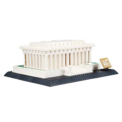 Lincoln Memorial Building Block Set (979 Pieces) Washington D.C. Lincoln Memorial Famous Landmark Series - Architecture Model for Kids and Adults